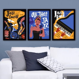 Wallity Cuadro Decorativo Enmarcado Multicolor (3 Piezas)